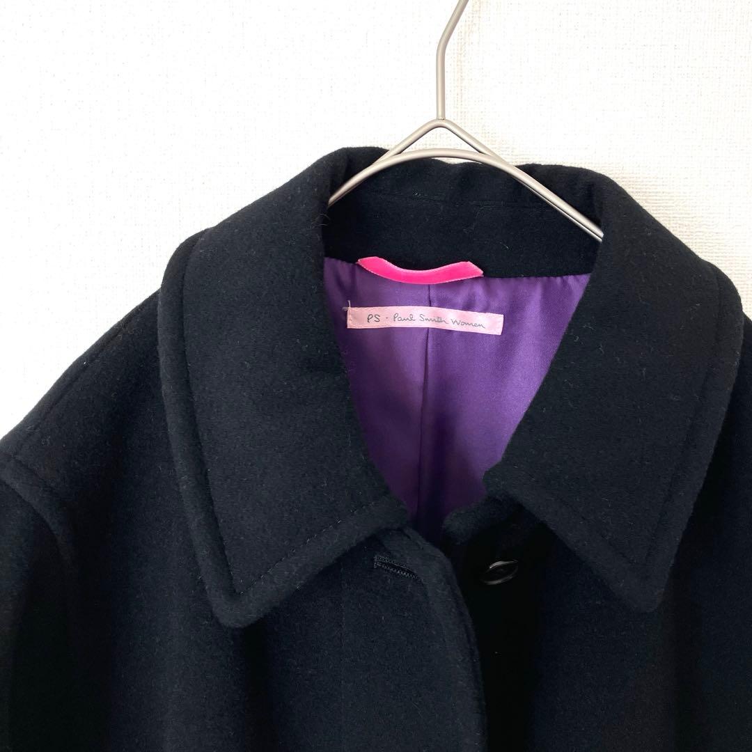 PS Paul Smith woman アンゴラ ウール ロングコート 40 黒