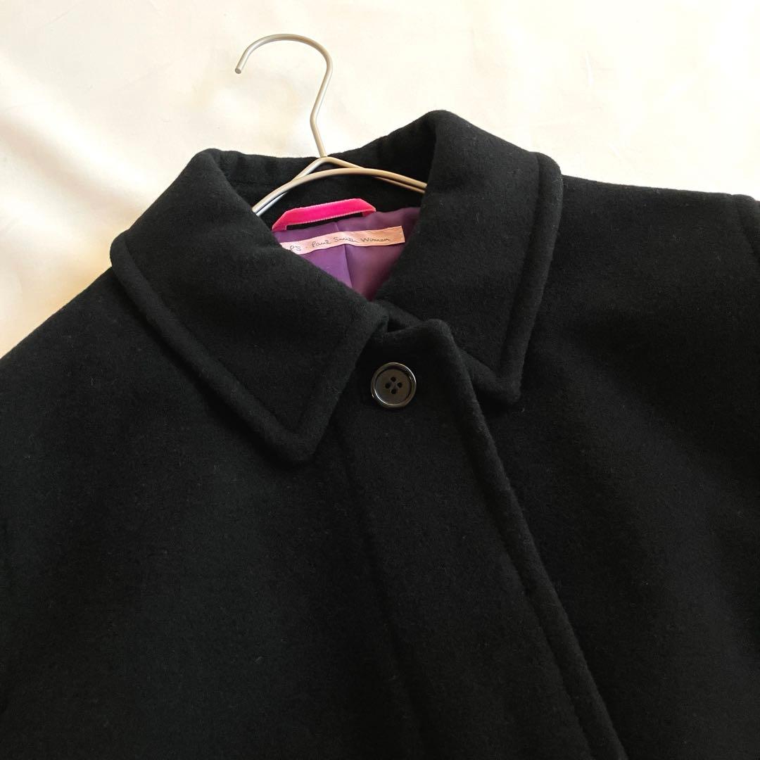 PS Paul Smith woman アンゴラ ウール ロングコート 40 黒