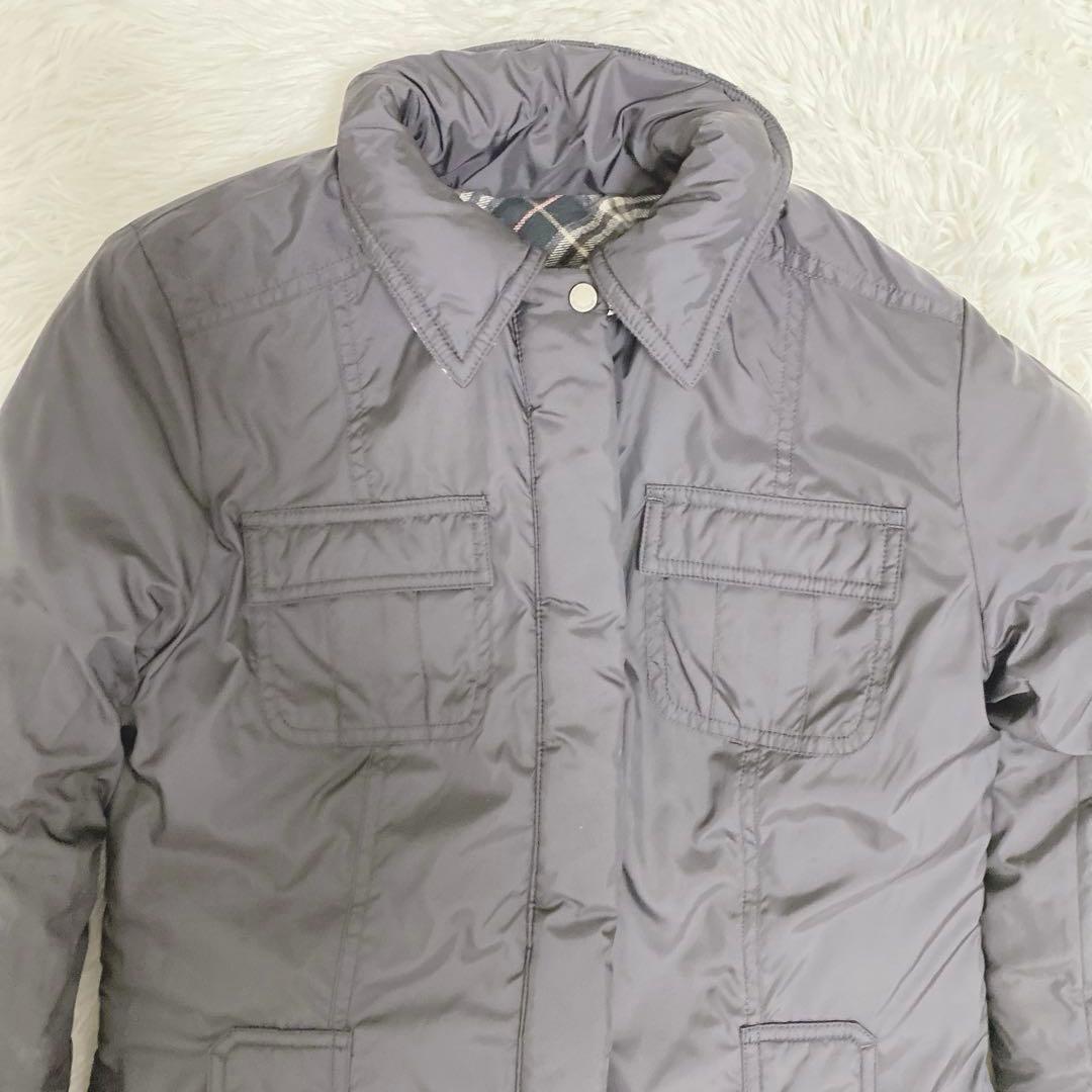 美品 バーバリーブルーレーベル ノバチェック 中綿ジャケット リバーシブル 40