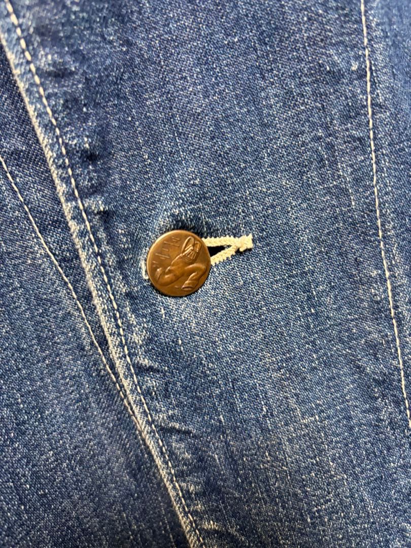 40s ヴィンテージ デニムカバーオール 大戦期〜戦後 / 2ポケット