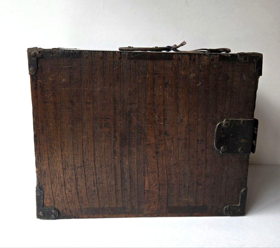 骨董　船箪笥　銭箱　時代箪笥　帳場箪笥　欅製　江戸期　鍵あり