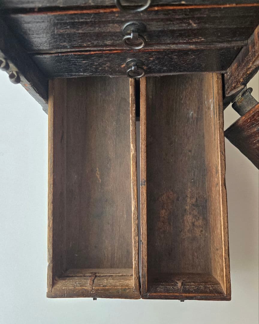 骨董　船箪笥　銭箱　時代箪笥　帳場箪笥　欅製　江戸期　鍵あり