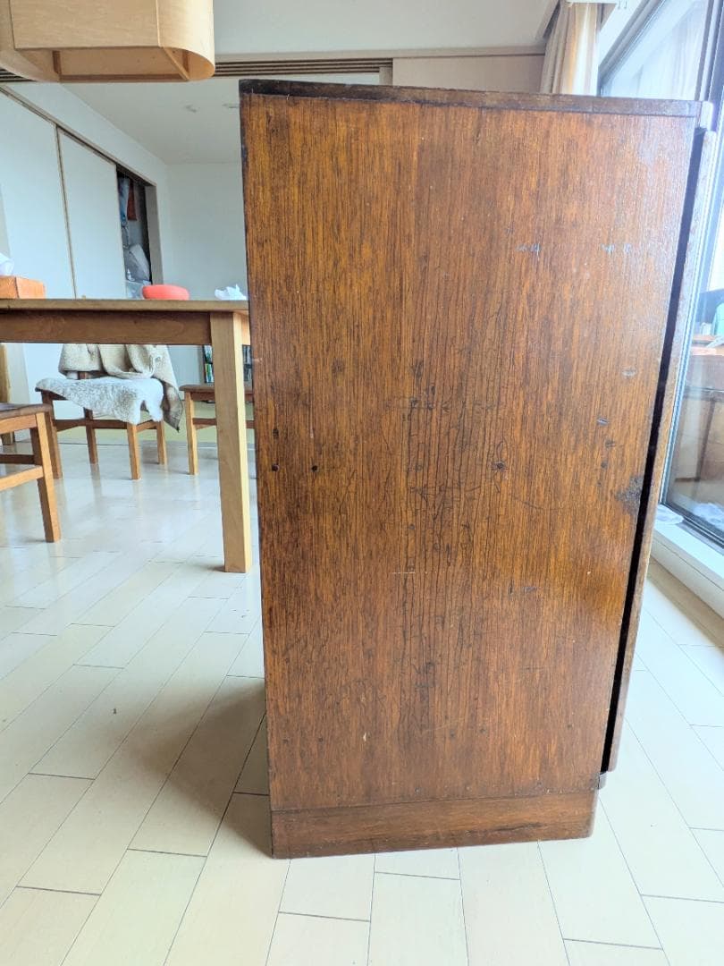 アンティーク木製ショーケース 9段キャビネット