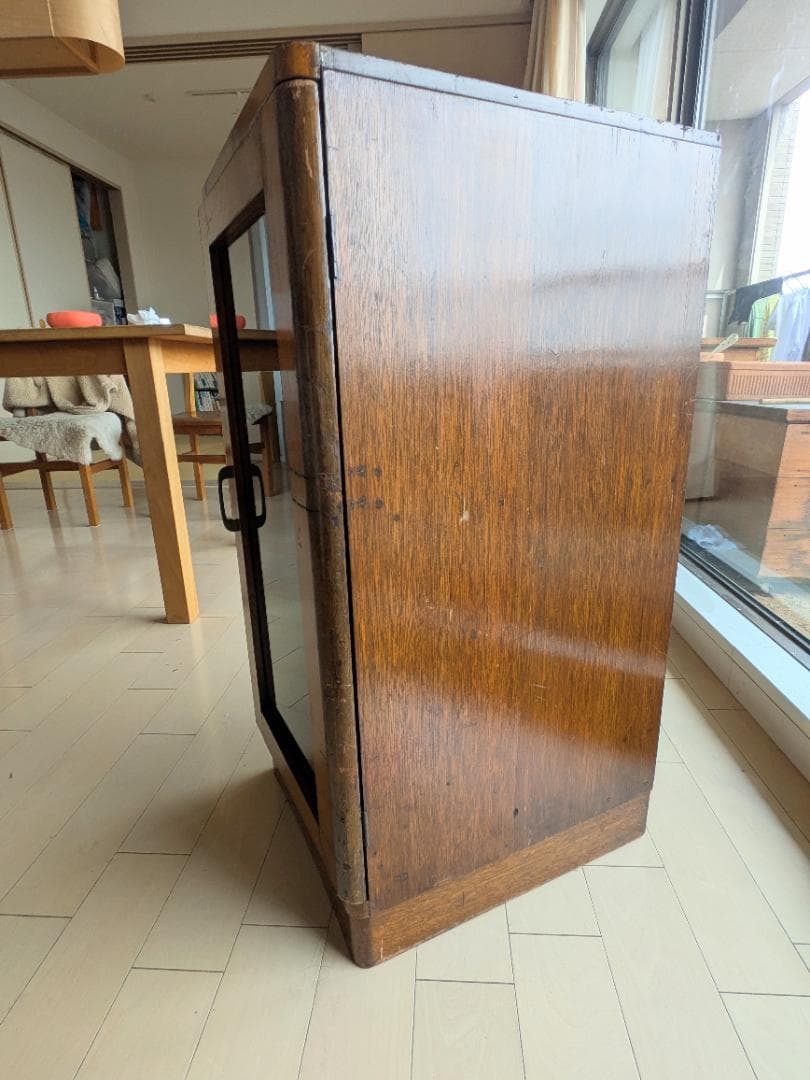 アンティーク木製ショーケース 9段キャビネット