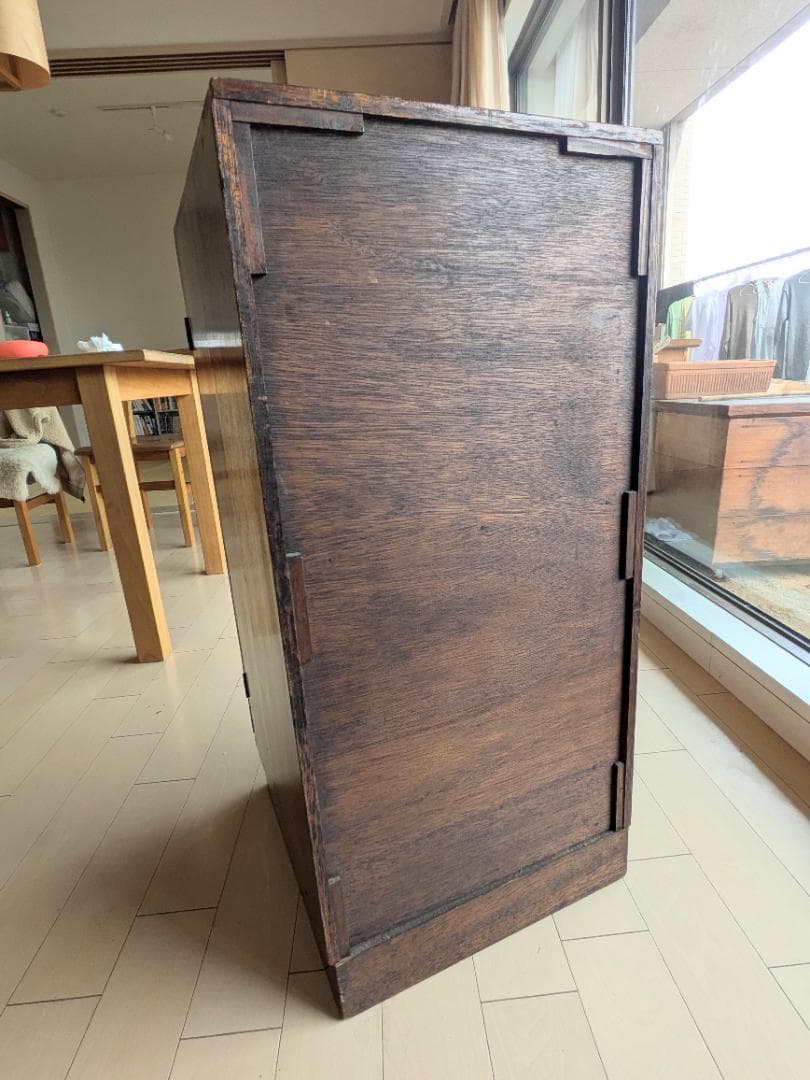 アンティーク木製ショーケース 9段キャビネット