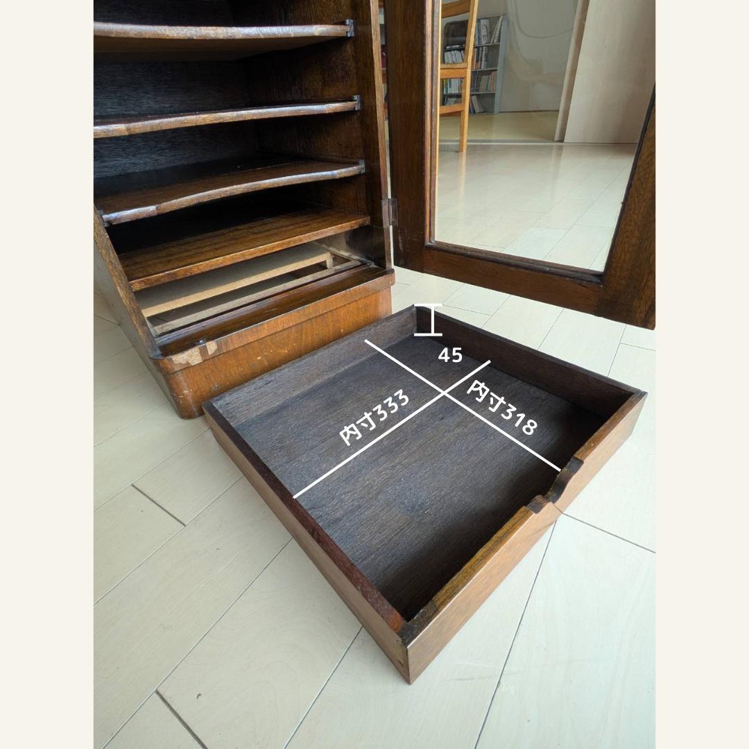 アンティーク木製ショーケース 9段キャビネット