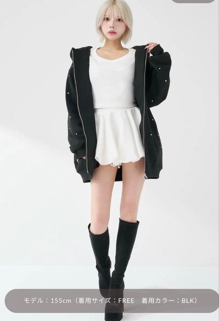 ダーリッチ　DDロゴビジュージップパーカー