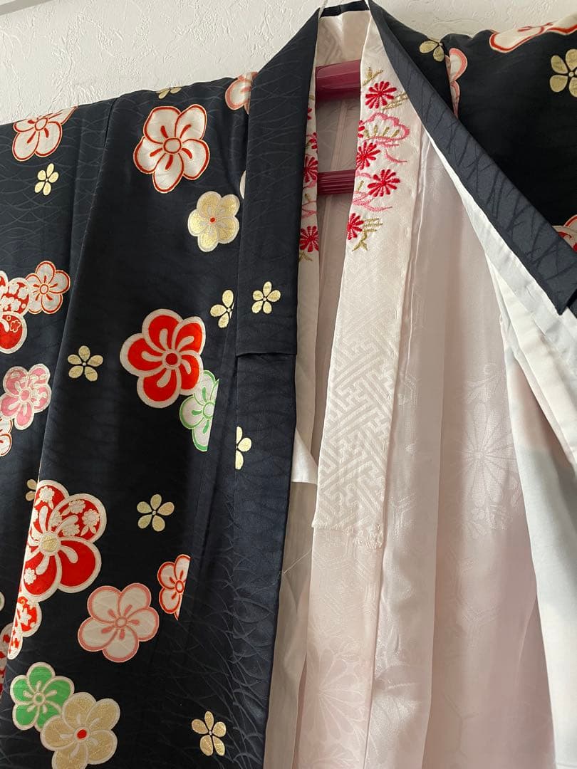 七五三　小さめ7歳さん　6歳さん　お着物セット　大寸作り帯