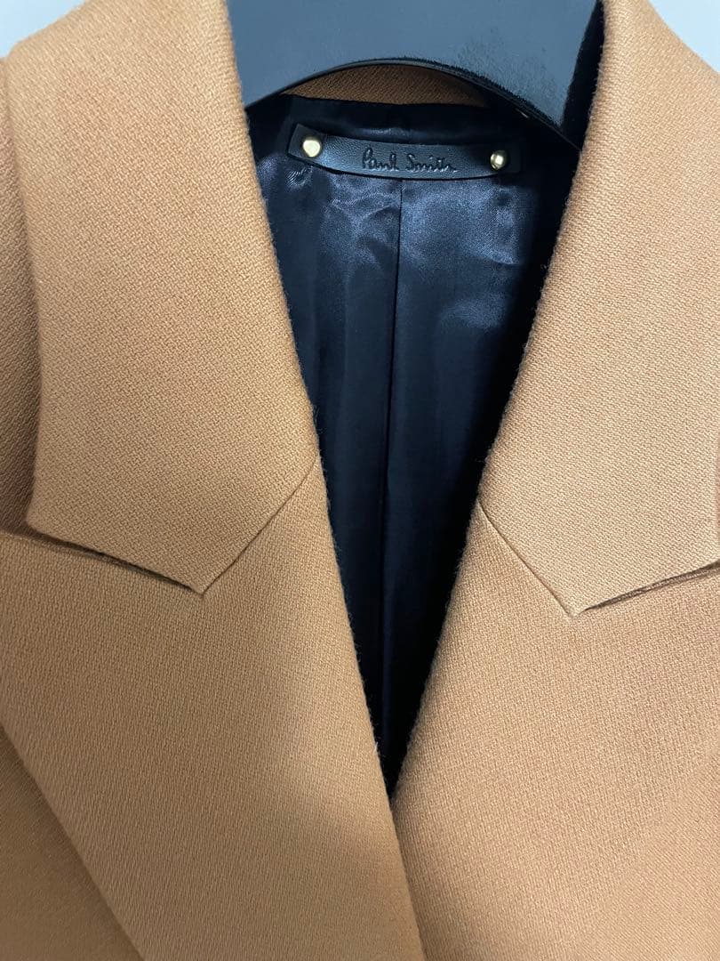 新品　Paul Smith キャメル ダブルブレスト チェスターコート　サイズs
