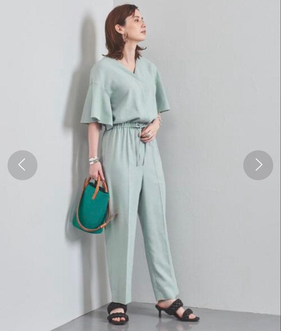 【新品タグ付き】ユナイテッドアローズ フリル スリーブ オールインワン M