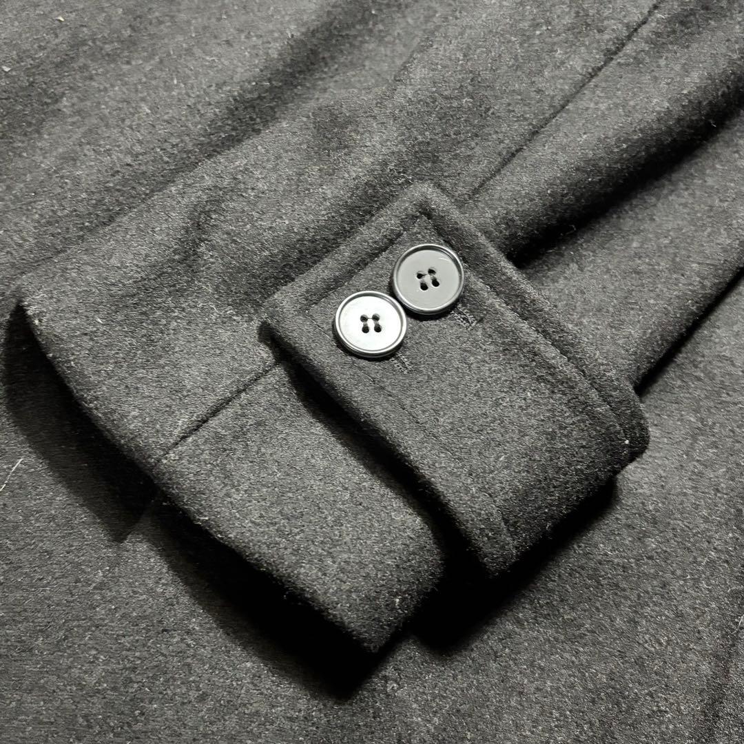 美品ZARA ブラック チェスターコート Mサイズ 大きめ襟 ロングコート ザラ