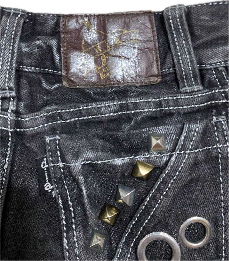 d.i.a. ブラック　ダイヤ　チェーンショートパンツ　ブラックデニム