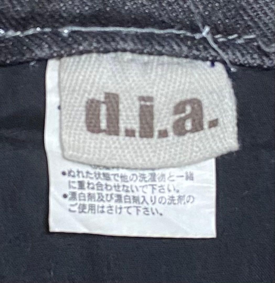 d.i.a. ブラック　ダイヤ　チェーンショートパンツ　ブラックデニム