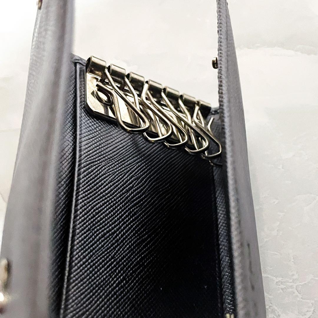 【極美品・完品】PRADA サフィアーノ 6連キーケース ギャランティカード付
