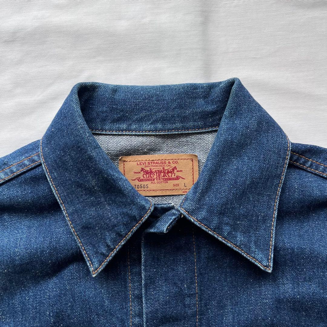 levi's リーバイス　デニムジャケット　gジャン　70505 00s L