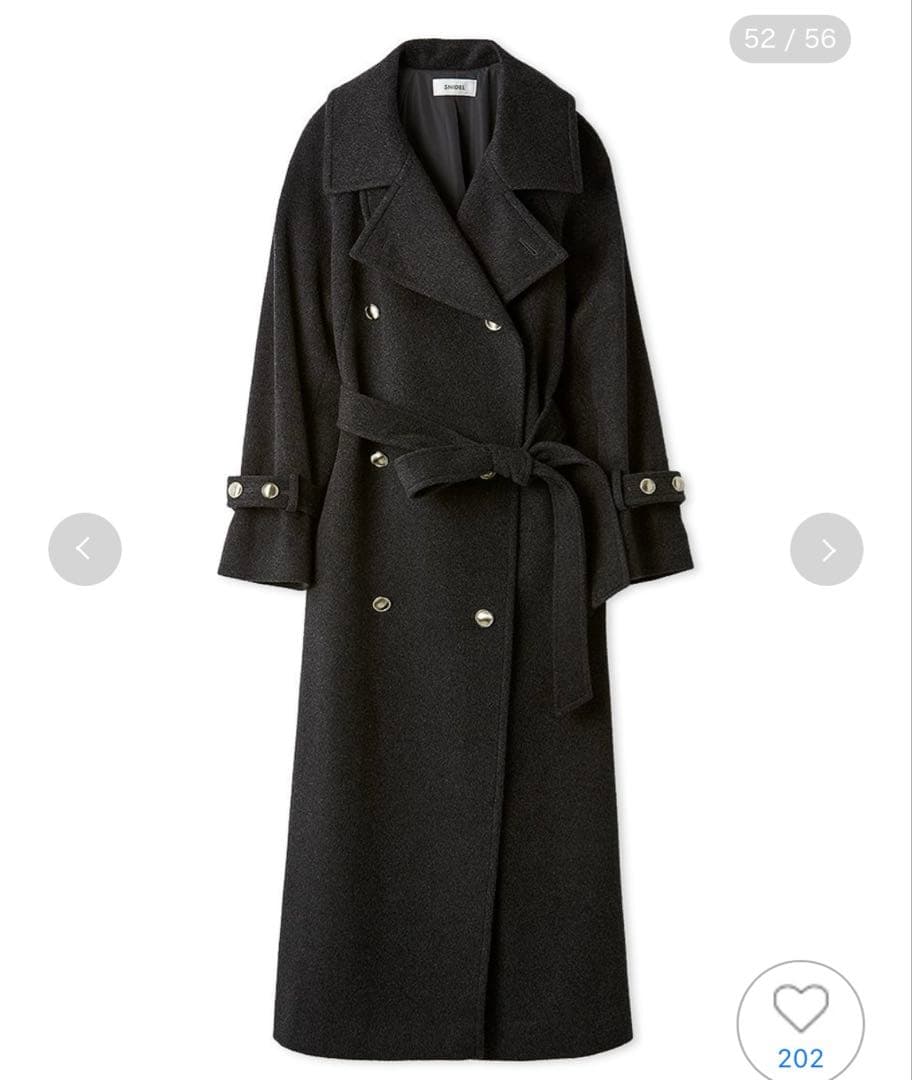 snidel ウールカシミヤスタンドカラーコート スナイデル グレー