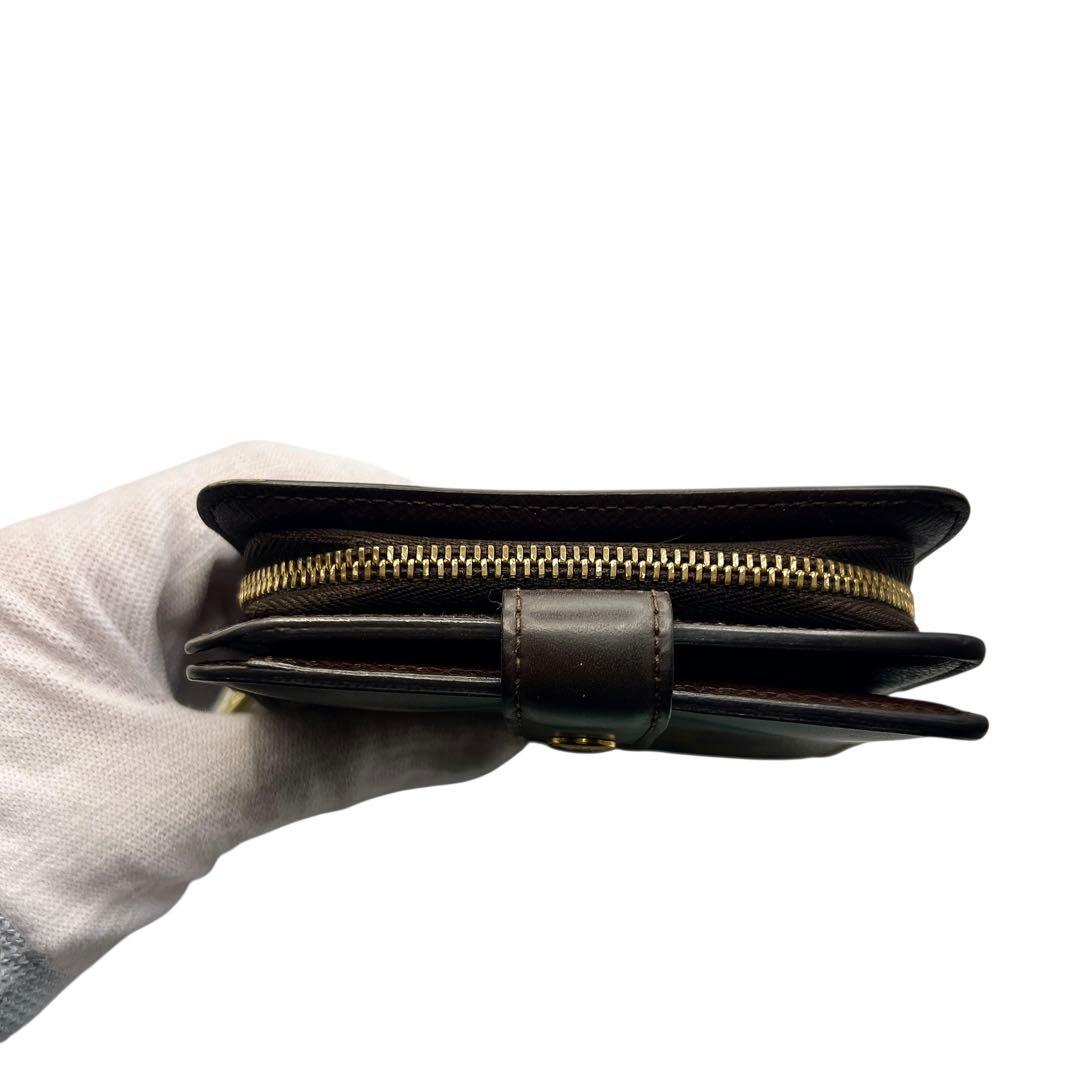 Louis Vuitton ダミエ コンパクトジップ 折り財布 7880