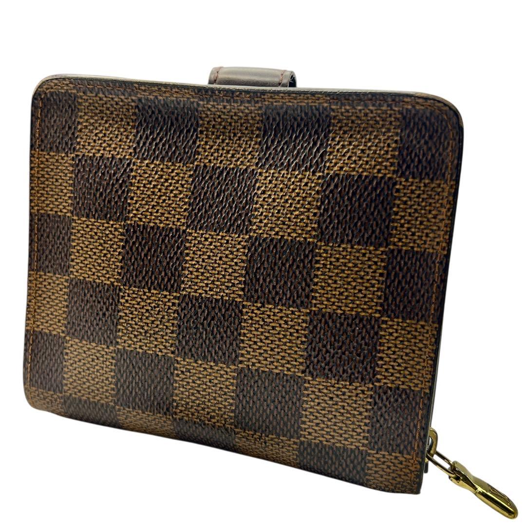 Louis Vuitton ダミエ コンパクトジップ 折り財布 7880
