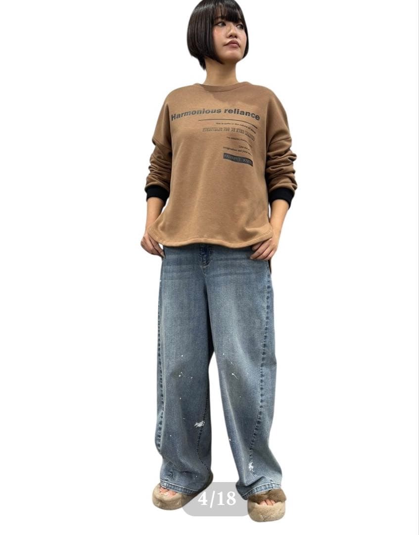 Ayaneボンバーロゴプリントプルオーバー新品タグ付き　アヤン