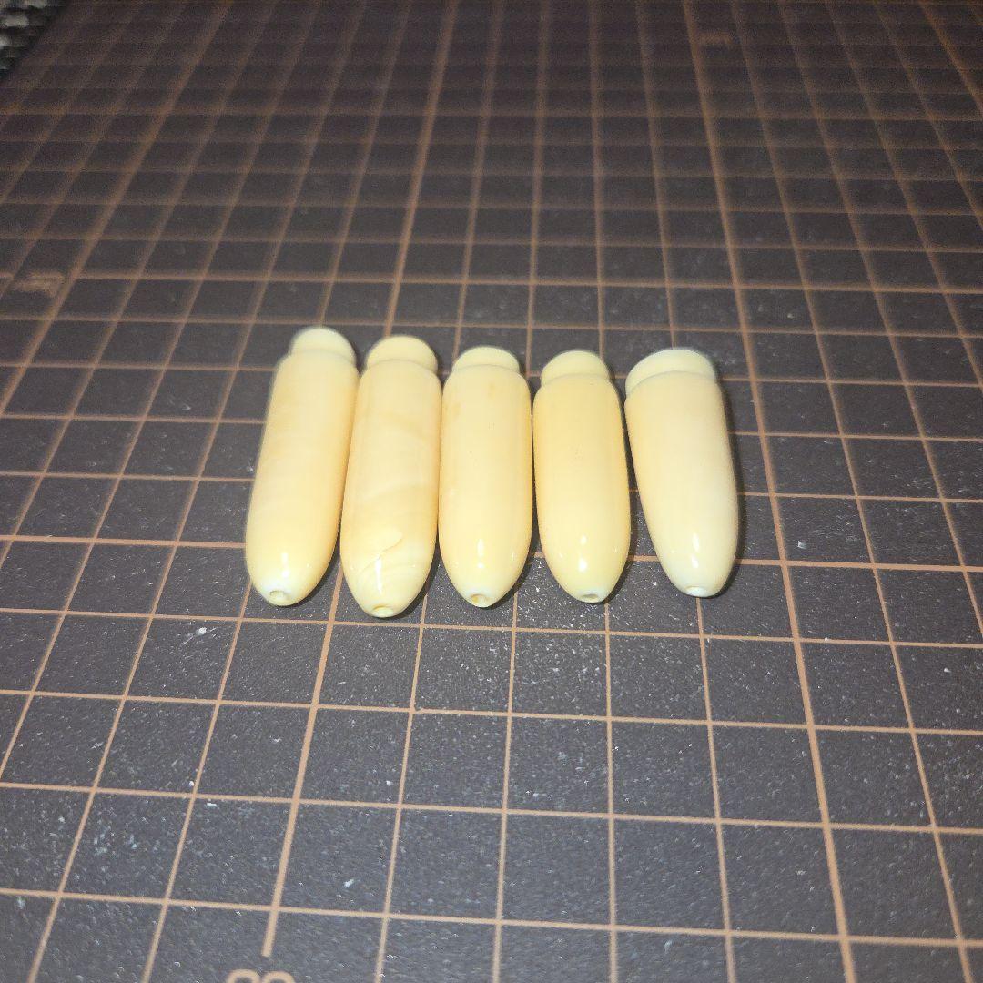 クリーム色流線型ルアー5個セット