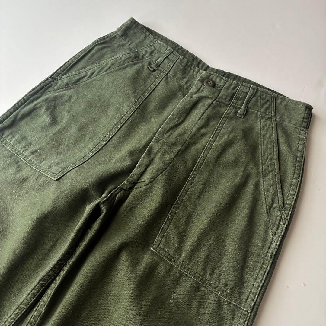 実物 60s US ARMY 米軍 アメリカ軍 ベイカーパンツ OG107 32