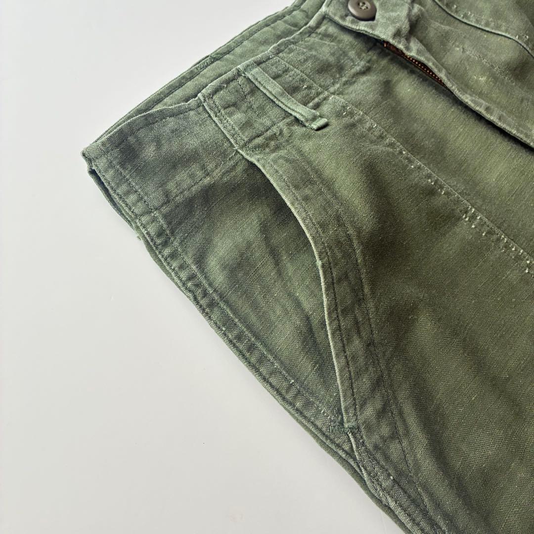 実物 60s US ARMY 米軍 アメリカ軍 ベイカーパンツ OG107 32