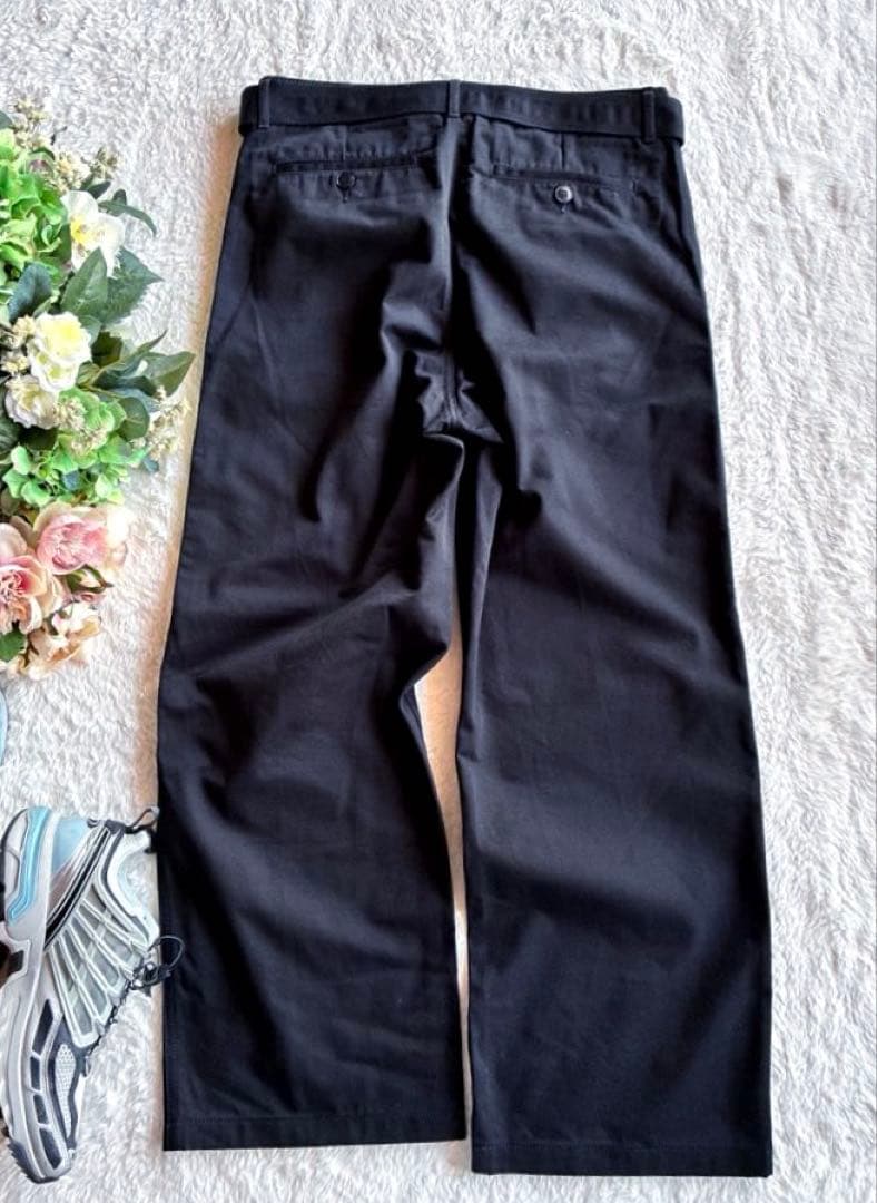 アニエス・ベーオムほぼ未使用コットン黒ワイド パンツ　ツータック　大きいサイズ