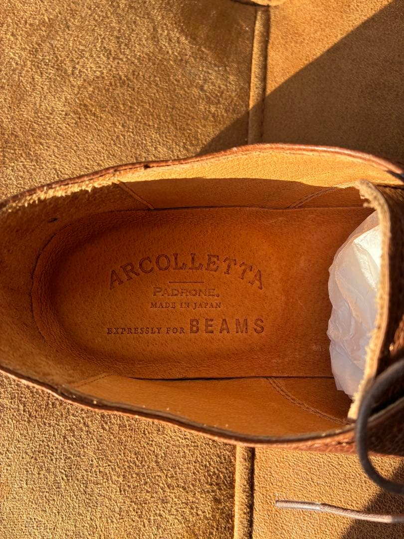 【新品】ビームスARCOLLETTA ライトブラウン ビジネスシューズ 42