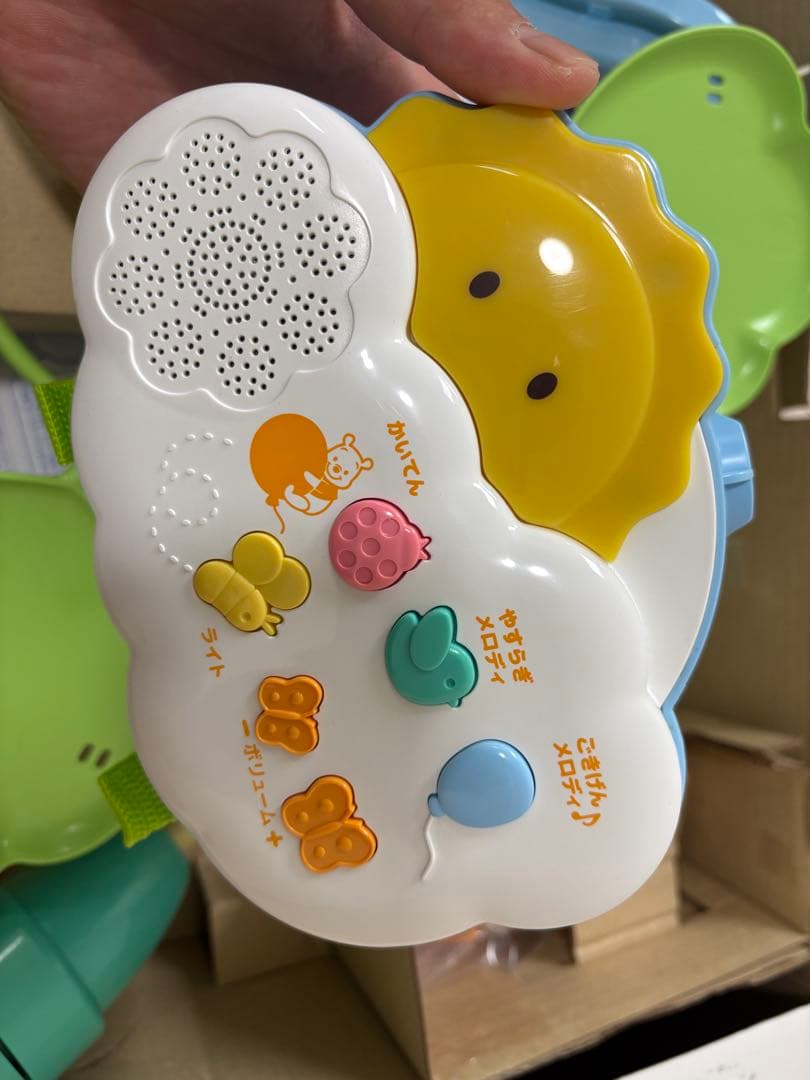 【極美品】くまのプーさんえらべる回転6WAYジムにへんしんメリー　プーメリー