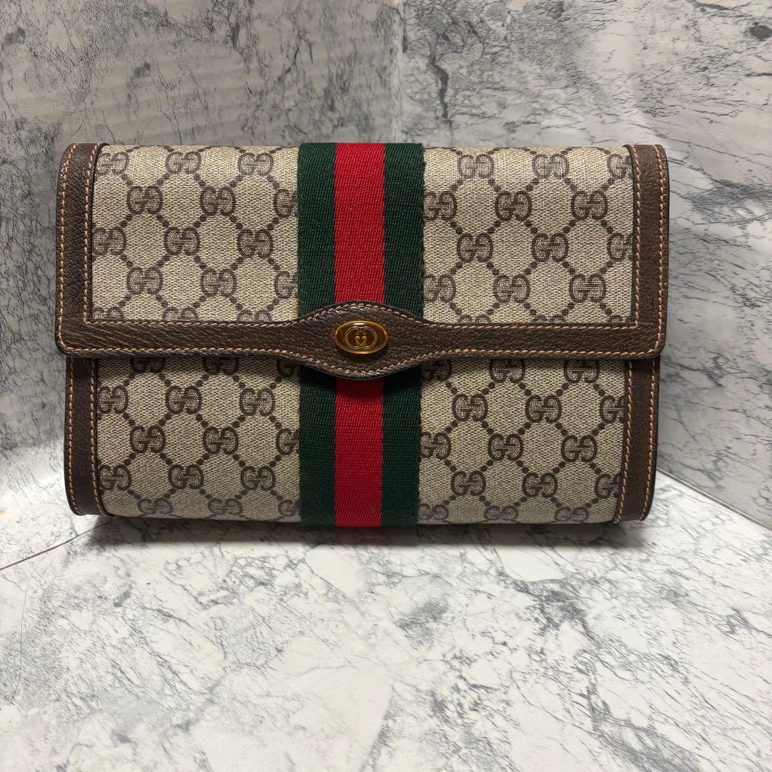 美品　GUCCI クラッチバッグ シェリーライン オールドグッチ　セカンドバッグ