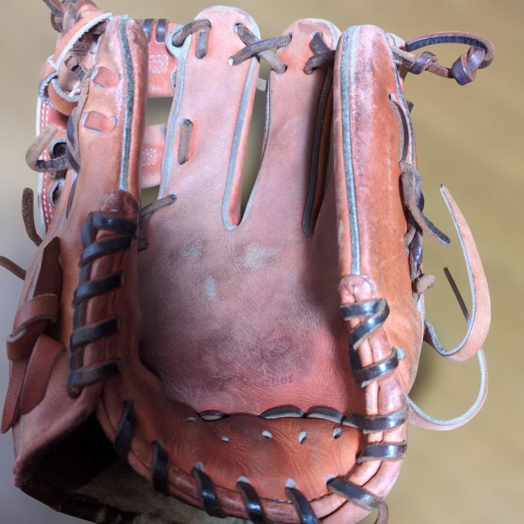 レザー製 ピンク 硬式野球グローブ