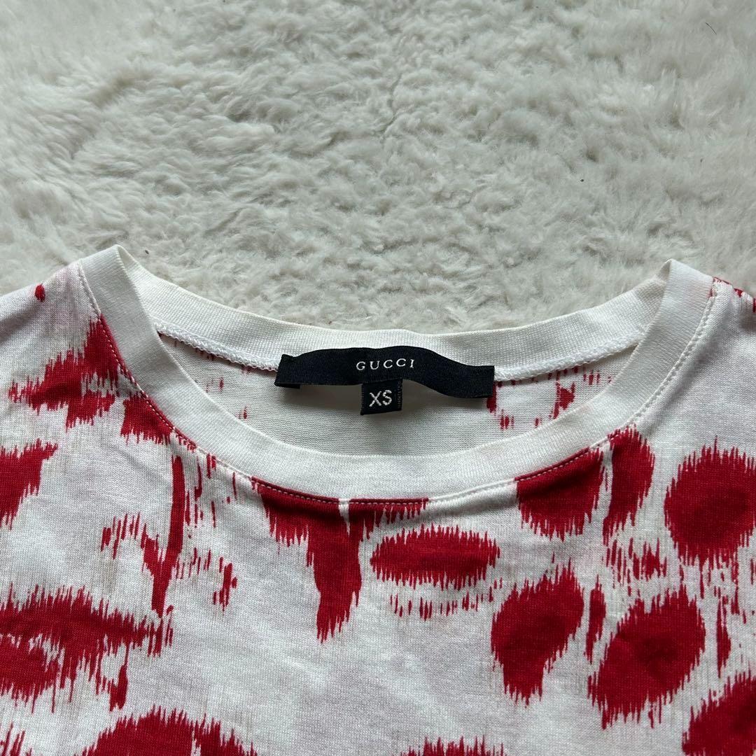 美品✨グッチ Tシャツ 花柄 ボタニカル ロゴプリント 白 XS トムフォード期