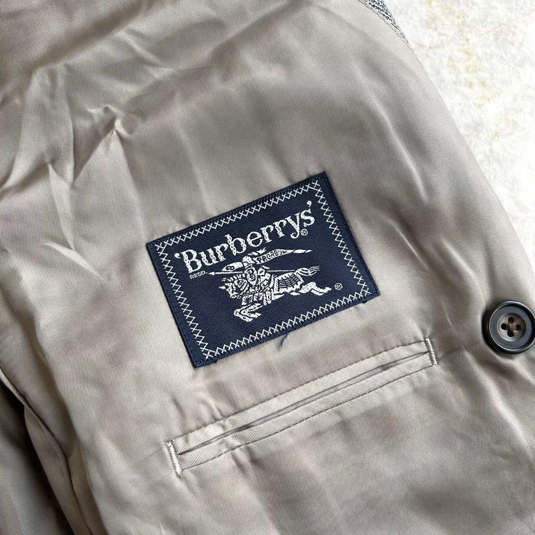 90s BURBERRY バーバリー グレー ダブル ウール セットアップスーツ