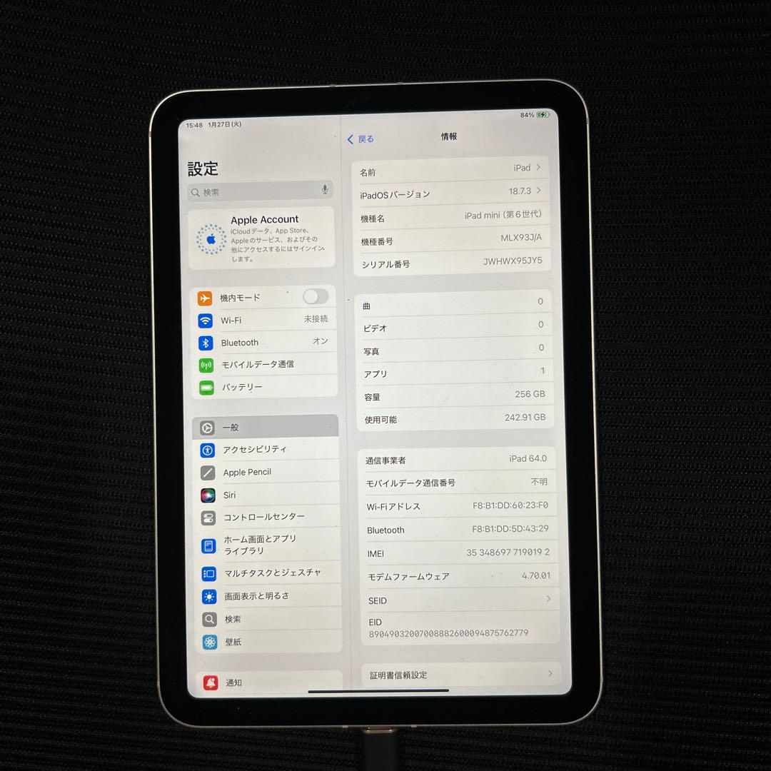 iPad mini (第６世代) Wi-Fi + Cellular 256GB