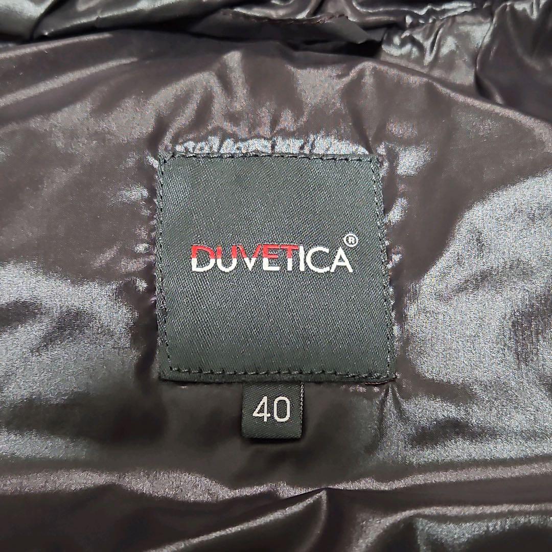 【極美品】DUVETICA ダウンベスト フード ラクーンファー パープル 40