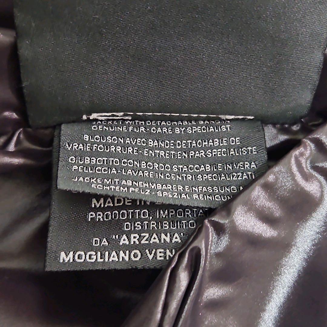 【極美品】DUVETICA ダウンベスト フード ラクーンファー パープル 40