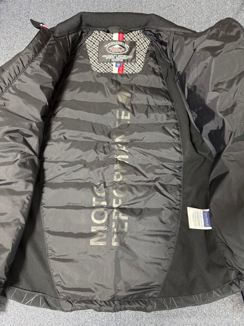 KUSHITANI バイク用ダウンジャケット Mサイズ ブラック　新品