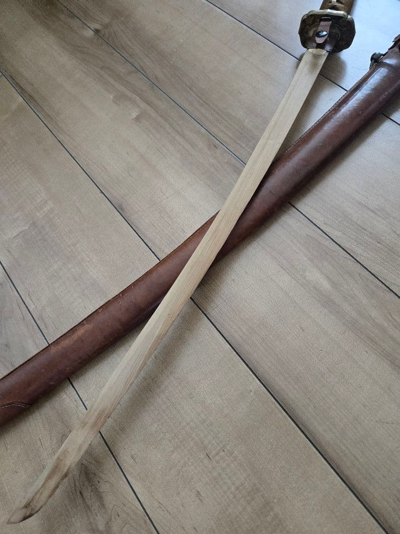 実物　日本陸軍将校用　野戦軍刀拵え(刀身なし/木製つなぎあり)