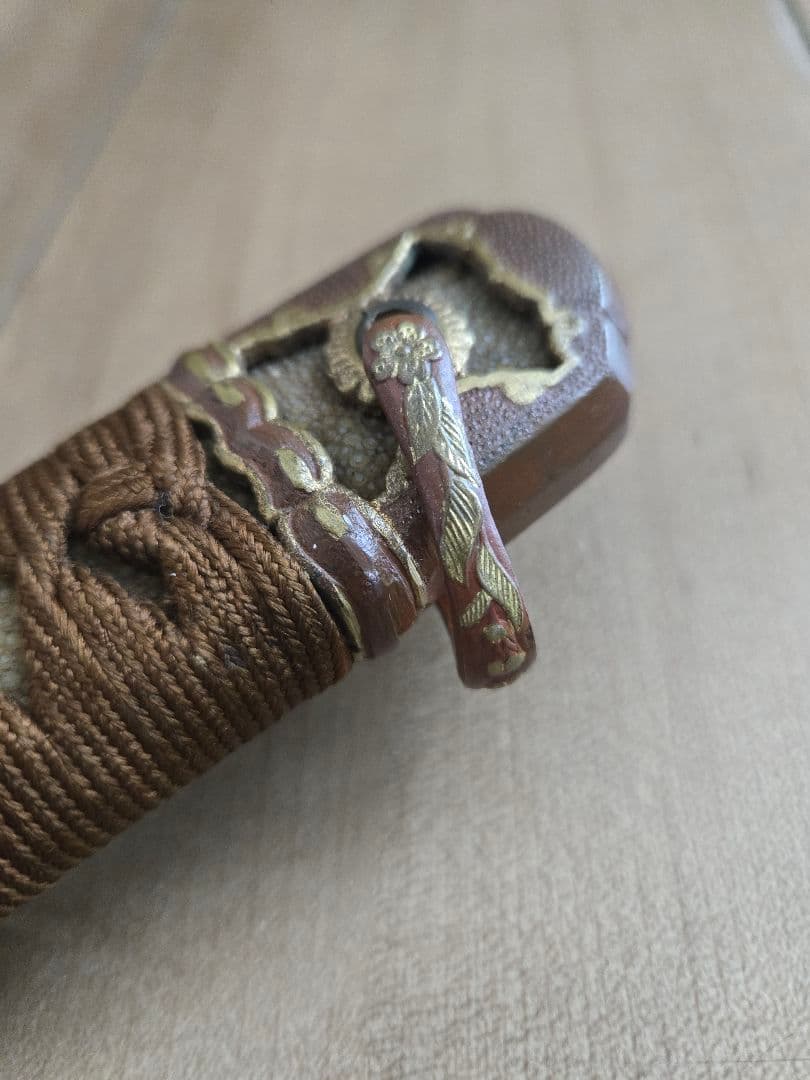 実物　日本陸軍将校用　野戦軍刀拵え(刀身なし/木製つなぎあり)