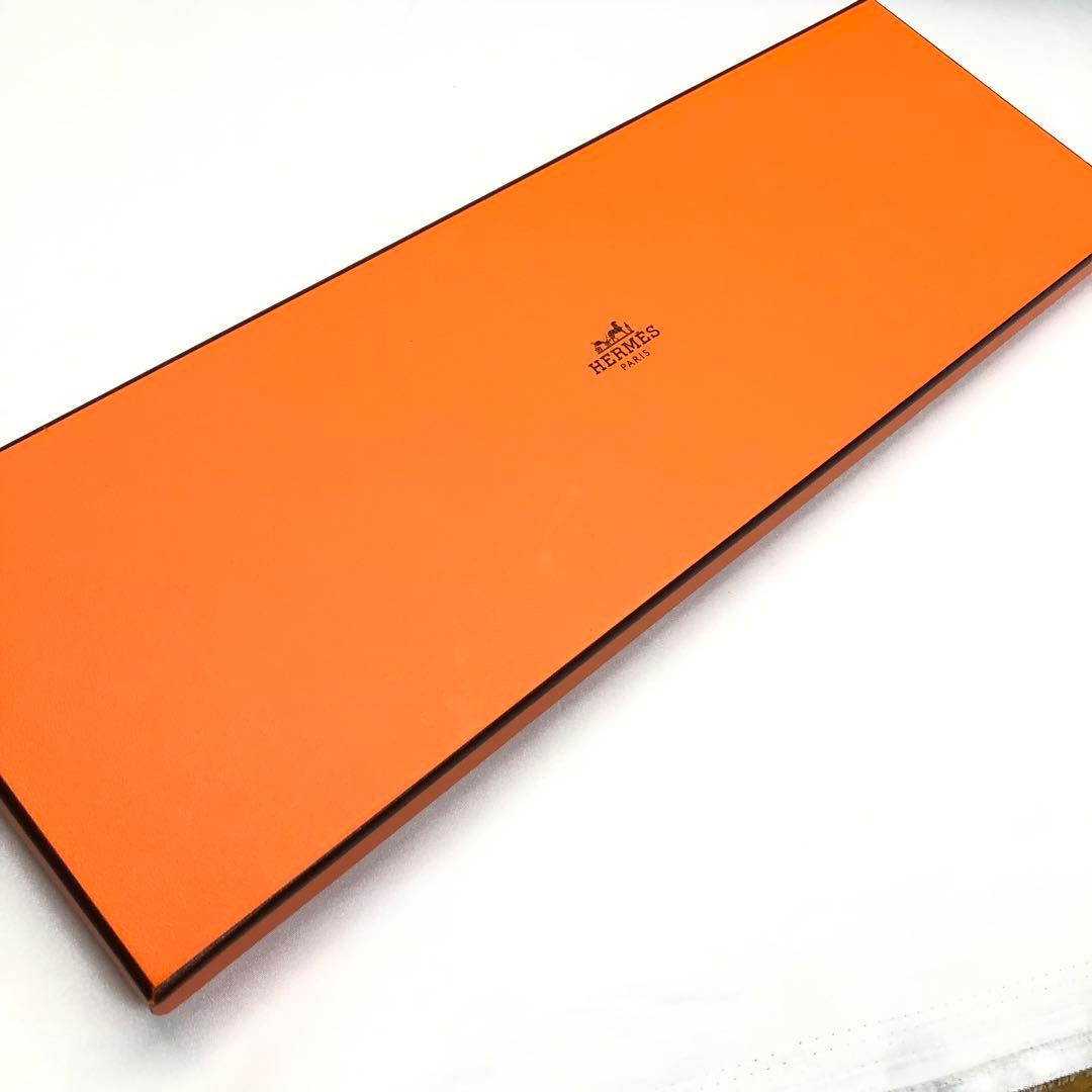 美品✨　HERMES エルメス ネクタイ H柄　ブルー系　最高級　シルク　箱付き