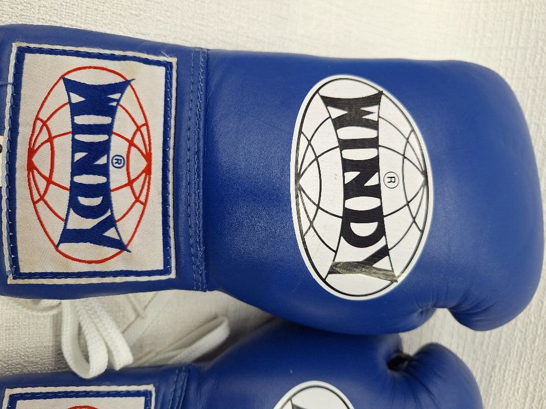 MAYDY ボクシンググローブ 8oz 青 紐タイプ