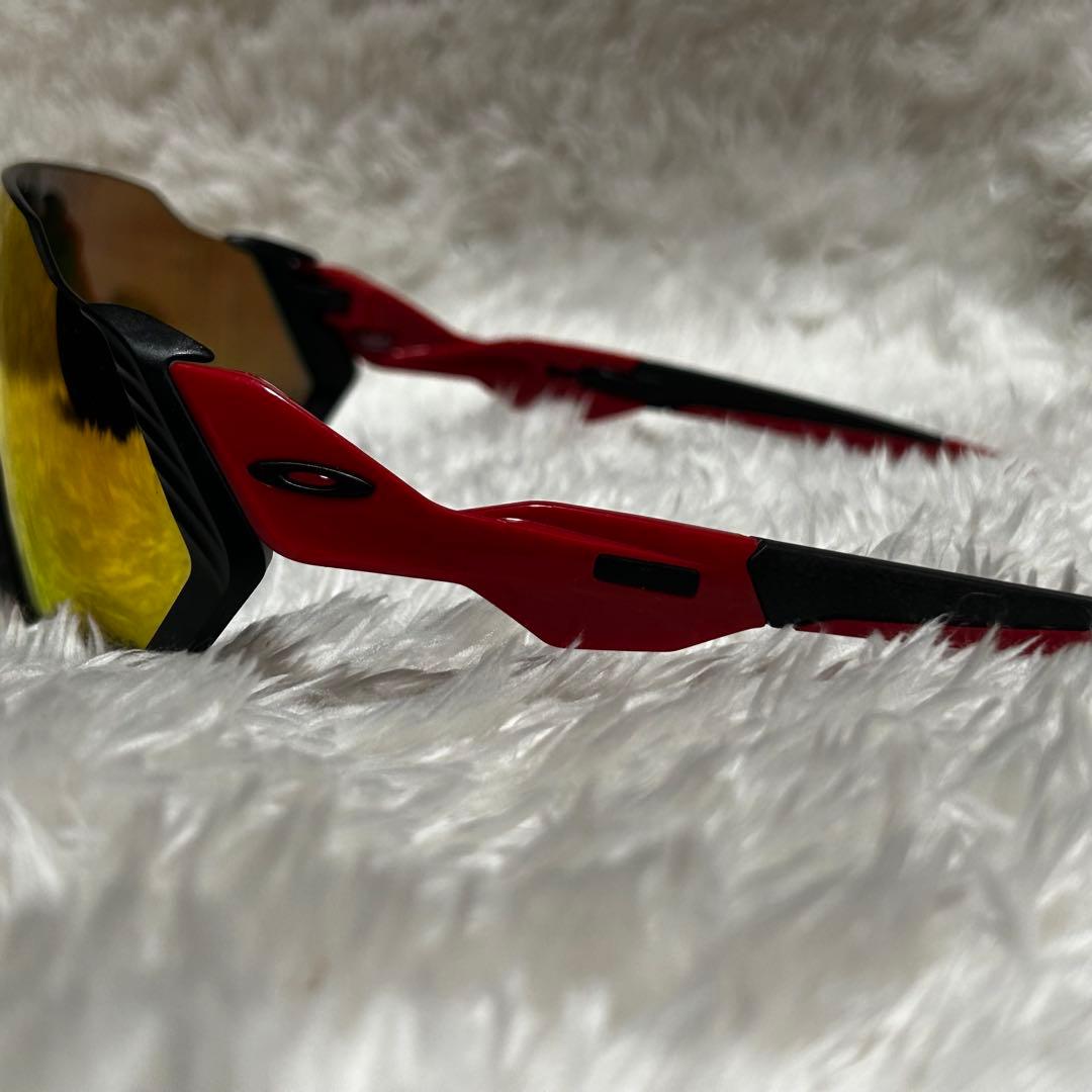 付属品付き✨オークリー　サングラス　フライトジャケット　プリズム　レッド