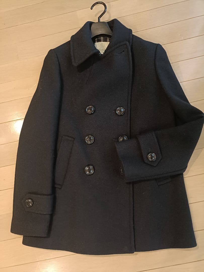 【美品】BEAUTY&YOUTH ネイビー ピーコート Lサイズ