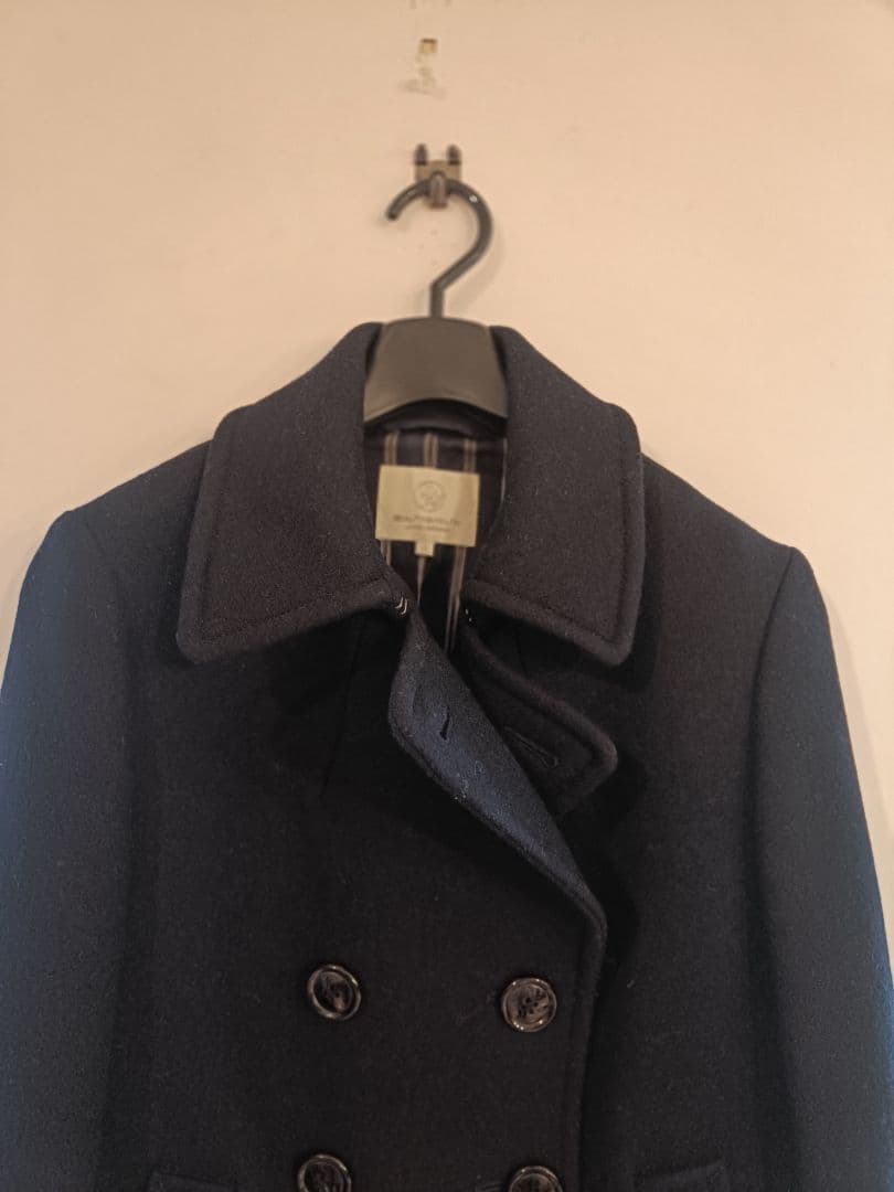 【美品】BEAUTY&YOUTH ネイビー ピーコート Lサイズ