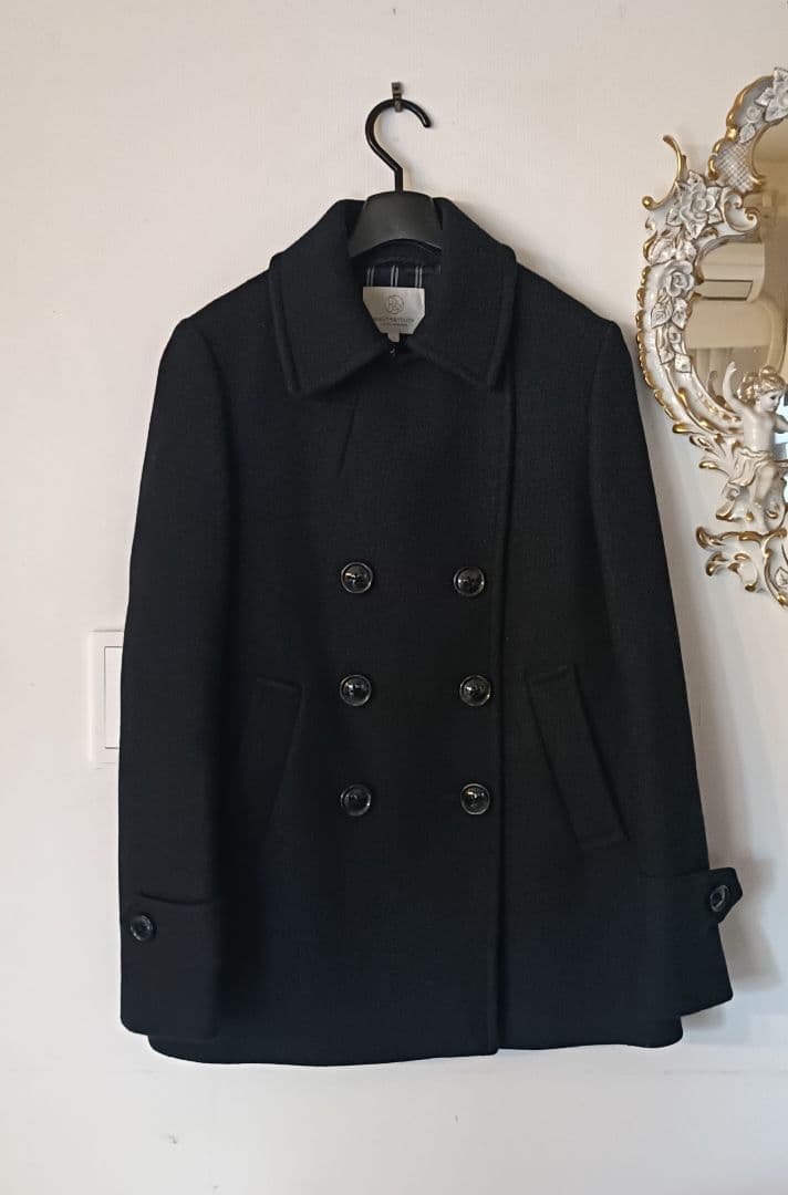 【美品】BEAUTY&YOUTH ネイビー ピーコート Lサイズ