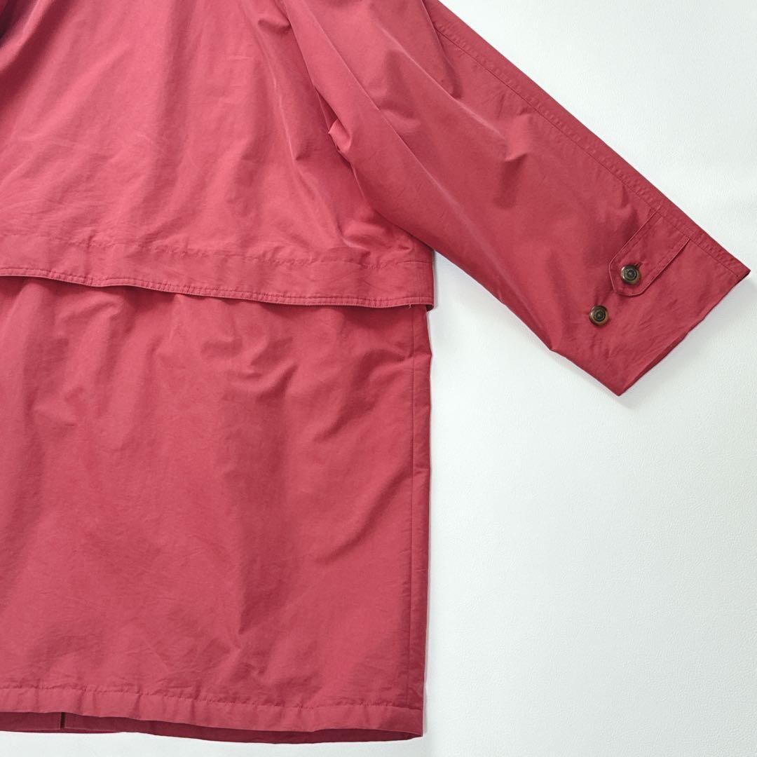 【15号3L】Burberry ステンカラーコート　ノバチェック キルティング赤