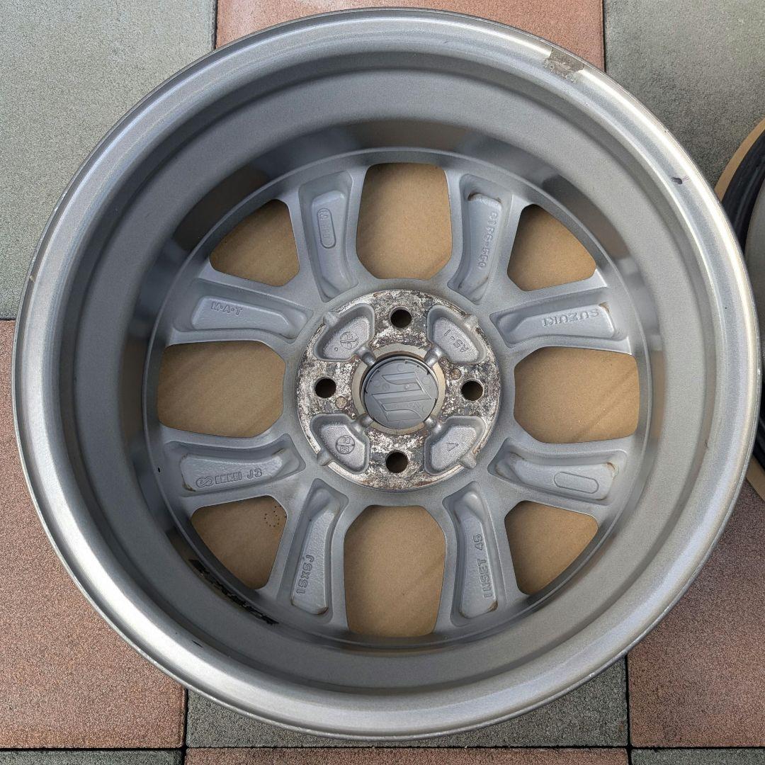 【程度良好】スズキ ソリオ 純正ホイール 現行ソリオのスタッドレス用に！ 2枚②