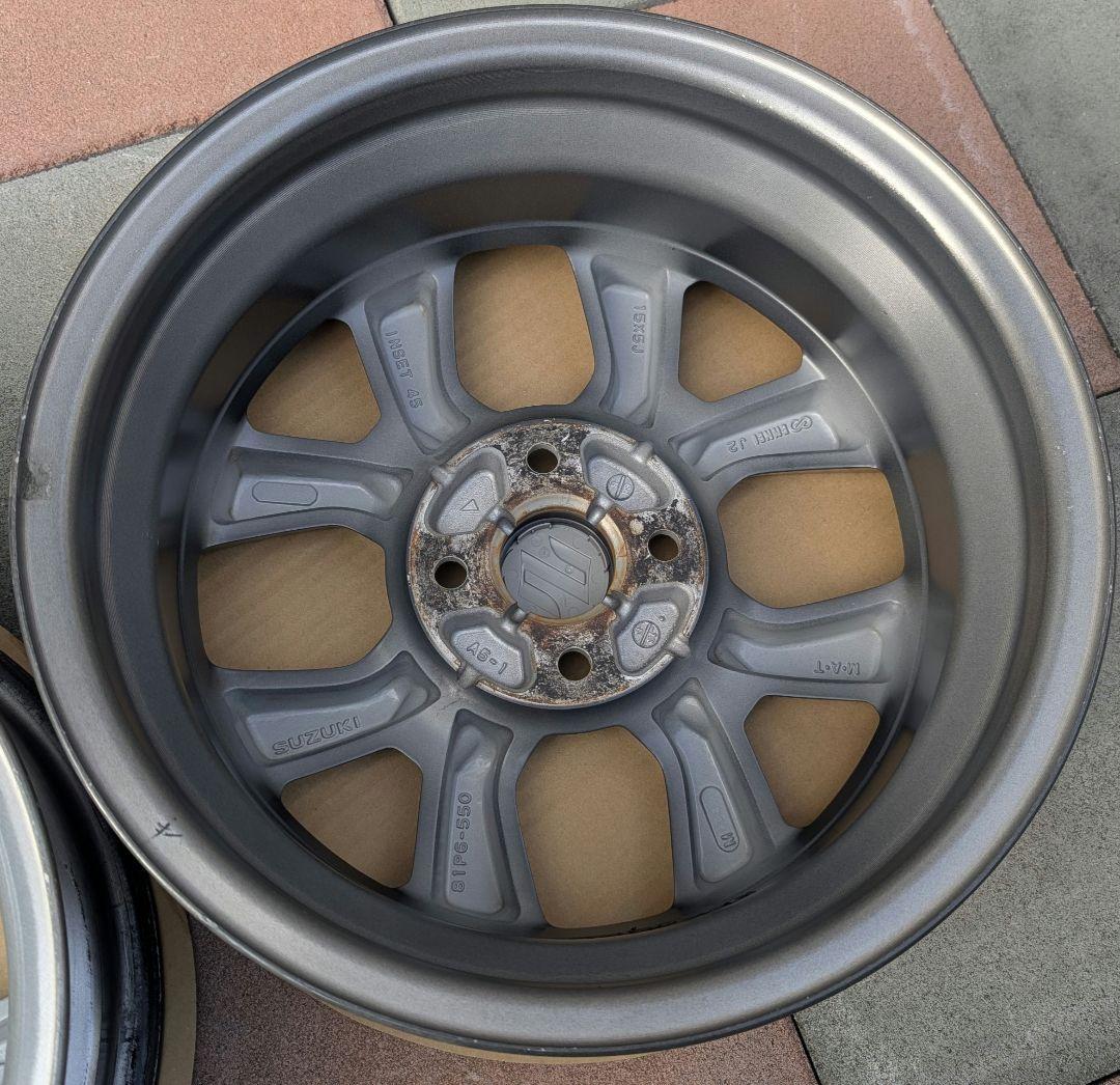 【程度良好】スズキ ソリオ 純正ホイール 現行ソリオのスタッドレス用に！ 2枚②