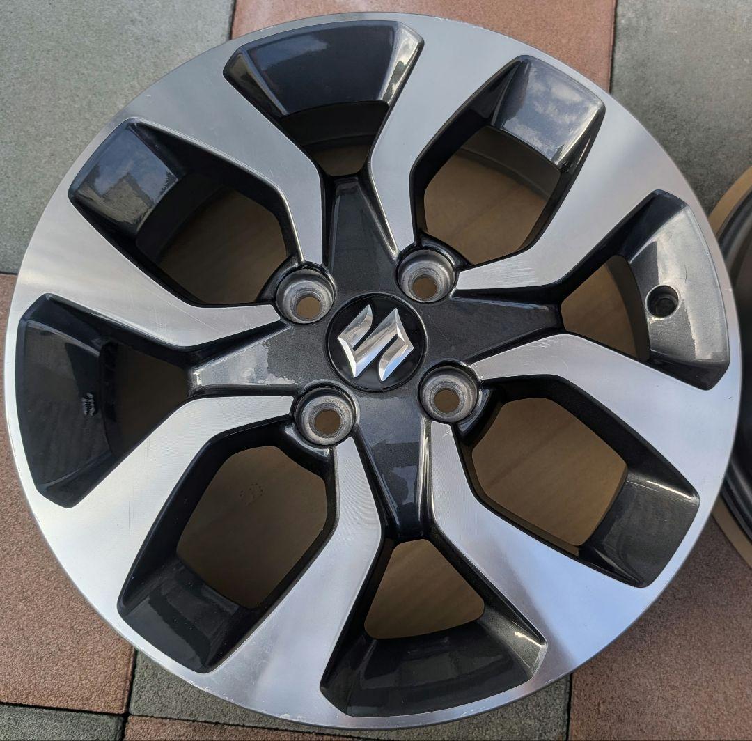 【程度良好】スズキ ソリオ 純正ホイール 現行ソリオのスタッドレス用に！ 2枚②