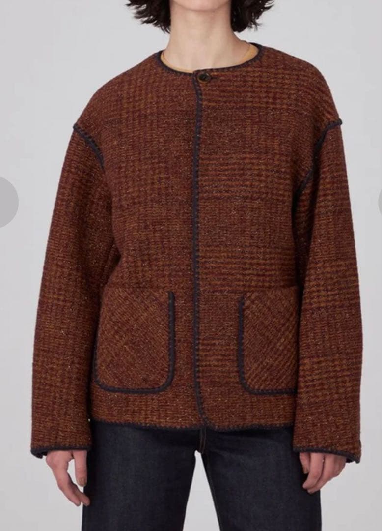 TOMORROWLAND MACPHEEチェックスパーク クルーネックジャケット